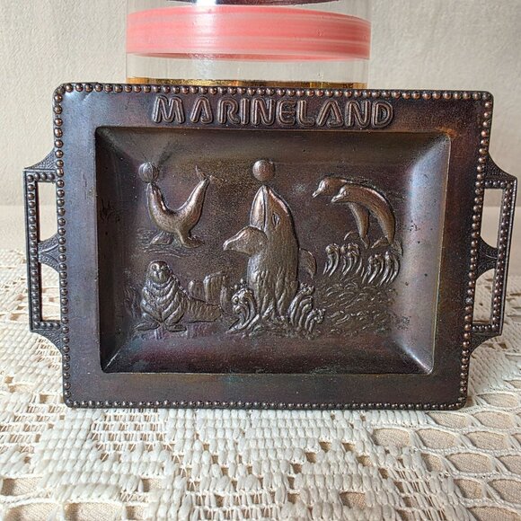 Marineland Other - Vintage Marineland Souvenir Ashtray With Raised Sea Life Design Japan 4.5" x 3"